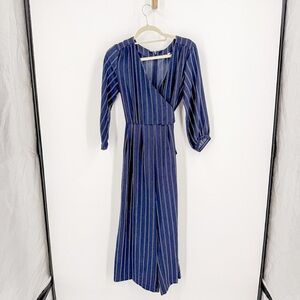 GAP Blue and White Striped Jumpsuit